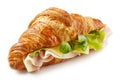 Croissant sandwich with ham