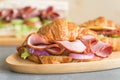 croissant sandwich ham Royalty Free Stock Photo