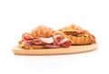 croissant sandwich ham Royalty Free Stock Photo