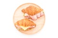 croissant sandwich ham Royalty Free Stock Photo