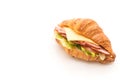 croissant sandwich ham Royalty Free Stock Photo