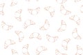 Croissant seamless pattern