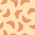 Croissant seamless pattern