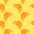 croissant seamless pattern vector illustration