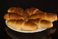 Croissant shaped Breakfast Pastry with a poppy seed stuffing