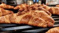 croissant in a shop ready for sale Royalty Free Stock Photo