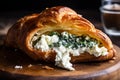 Croissant With Spinach And Feta