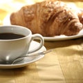 Croissant and tea Royalty Free Stock Photo