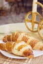 Croissants closeup Royalty Free Stock Photo