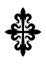 Croix FleurdelisÃÂ©e (Cross of Lilies), Medieval heraldic cross. Royalty Free Stock Photo