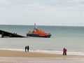 Cromer Lifeboat returning to the pier