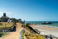 Cromer Pier and church in North Nofolk, UK Royalty Free Stock Photo