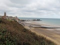 Cromer Pier and town from coastal path