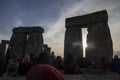 The Cromlech of Stonehenge Winter Solstice Royalty Free Stock Photo