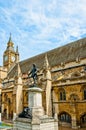 Cromwell monument and Big Ben in London