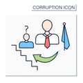 Cronyism color icon Royalty Free Stock Photo