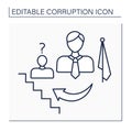 Cronyism line icon Royalty Free Stock Photo