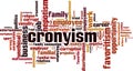 Cronyism word cloud Royalty Free Stock Photo