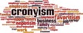 Cronyism word cloud Royalty Free Stock Photo