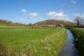 Crook Peak hill in the Somerset countryside England UK part of the Wessex Walk