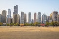 Crooked Buildings at coast of Santos City - Santos, Sao Paulo, Brazil Royalty Free Stock Photo