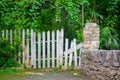 crooked fence near the house in georgia