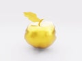 Crooked floating yellow golden apple