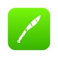 Crooked knife icon digital green