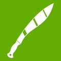 Crooked knife icon green