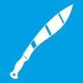 Crooked knife icon white