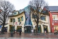 Crooked little house Krzywy Domek in Sopot, Poland