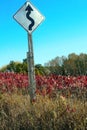 Crooked Road Ahead Royalty Free Stock Photo