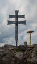 Croos on Klak hill summit in Mala Fatra mountains in Slovakia