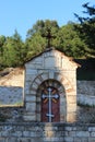 Croos stone greece forest medieval century