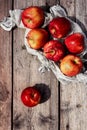 Crop of apples. Juicy summer fruits