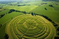 crop circle resembling a complex mathematical equation