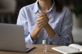 Close up of woman disinfect hands with sanitizer