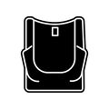 Crop clothes woman dress icon. Element of clothes for mobile concept and web apps icon. Glyph, flat icon for website design and