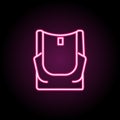 Crop clothes woman dress neon icon. Simple thin line, outline vector of clothes icons for ui and ux, website or mobile application