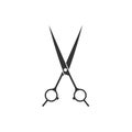 Crop, cut cutting scissors icon. Vector illustartion, flat design.