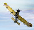 Crop Duster Airplane on the sky Royalty Free Stock Photo