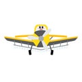 Crop Duster transportation cartoon character side view vector illustration Royalty Free Stock Photo