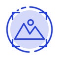 Crop, Focus, Photo, Photography Blue Dotted Line Line Icon