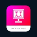 Crop, Graphics, Design, Program, Application Mobile App Button. Android and IOS Glyph Version Royalty Free Stock Photo