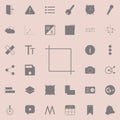 Crop icon. Detailed set of minimalistic icons. Premium quality graphic design sign. One of the collection icons for websites, web Royalty Free Stock Photo