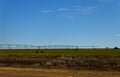 Crop Irrigation using the center pivot sprinkler system