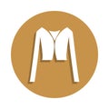 crop Jacket icon in badge style. One of clothes collection icon can be used for UI, UX