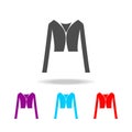 crop Jacket icon. Elements of clothes in multi colored icons for mobile concept and web apps. Icons for website design and develop