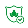 Crop protection icon. Crop insurance concept. Shield line icon. Vector