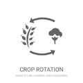 crop rotation icon. Trendy crop rotation logo concept on white b